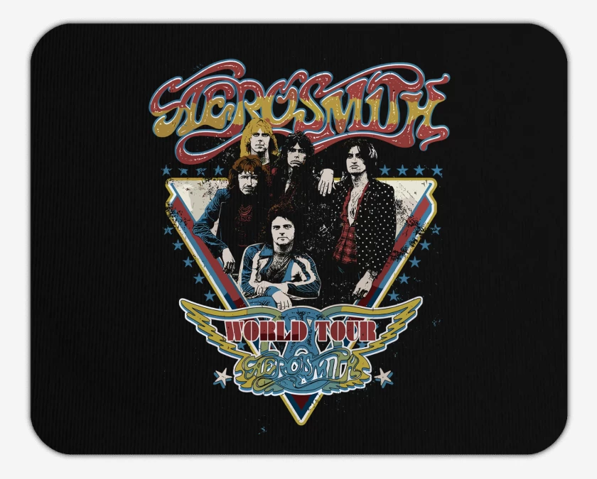 Mousepad Negro de Aerosmith Tour