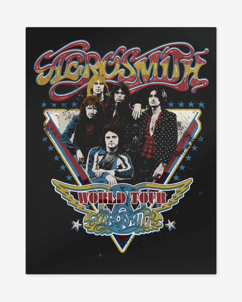 Print metalico Negro de Aerosmith Tour