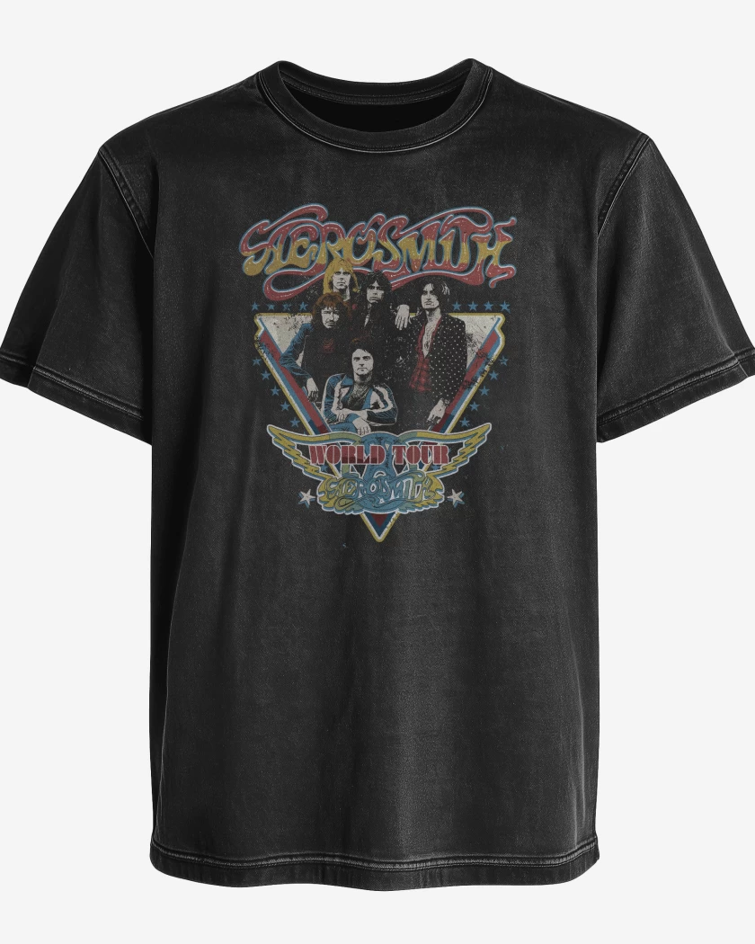 Polera desgastada Aerosmith Tour