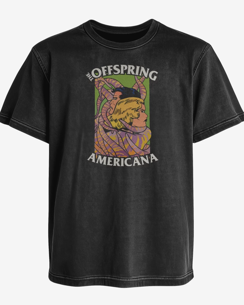 Polera desgastada Negro de Americana Offspring