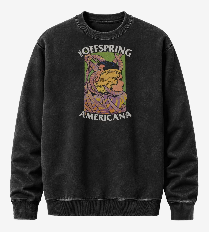 Poleron Polo Acid Wash Negro de Americana Offspring