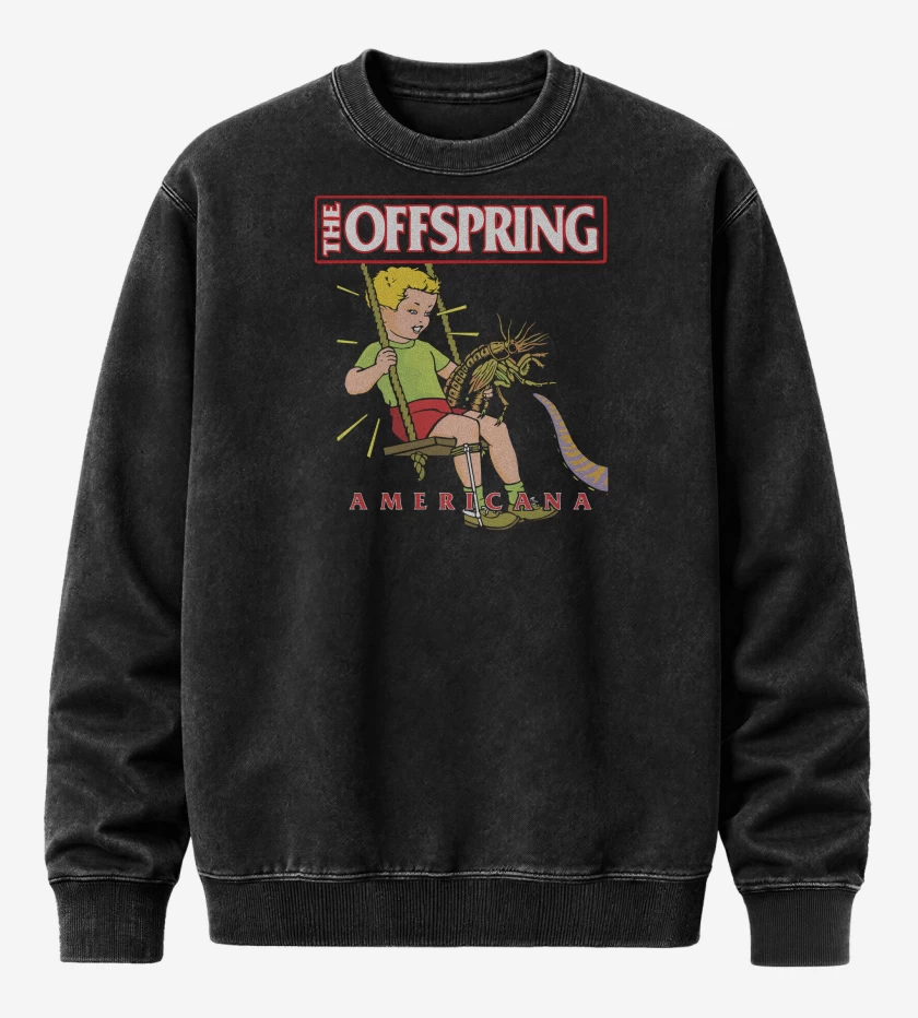 Poleron Polo Acid Wash Negro de The Offspring Americana