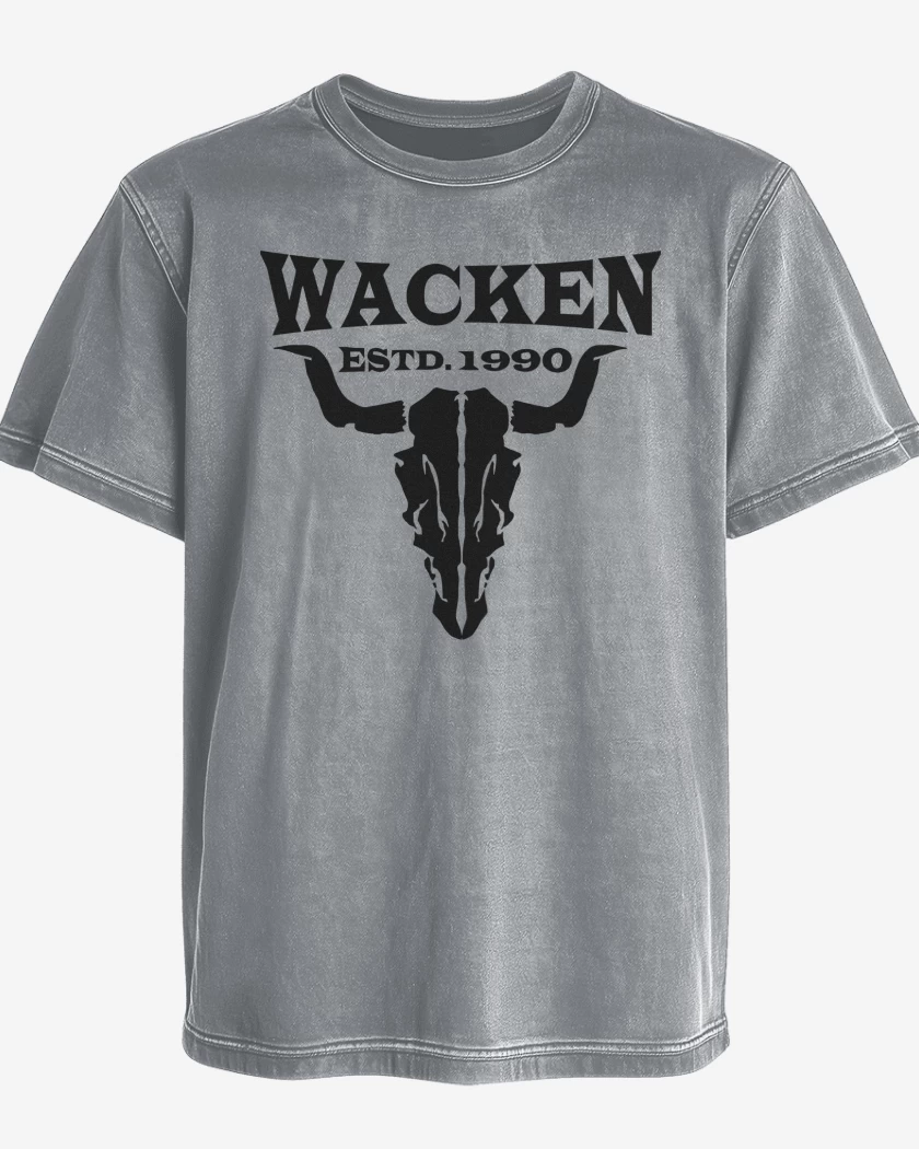 Polera desgastada Gris Melange de Wacken N