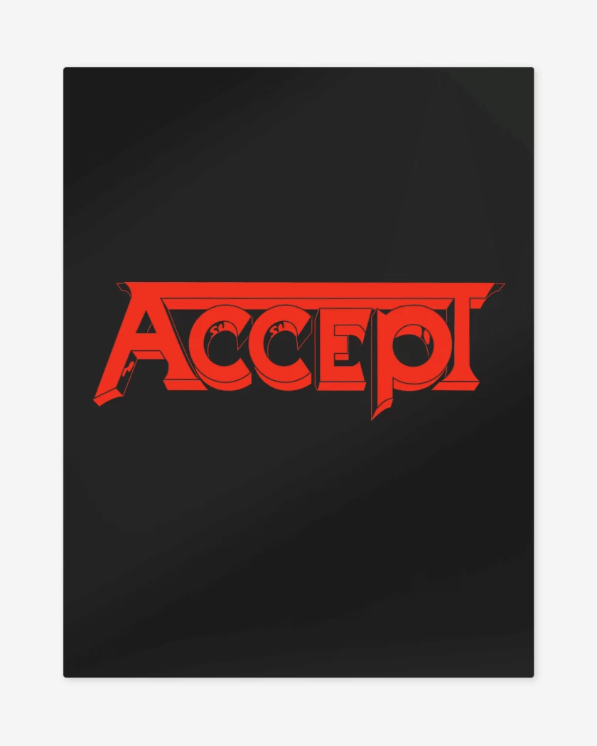 Print metalico Accept Logo