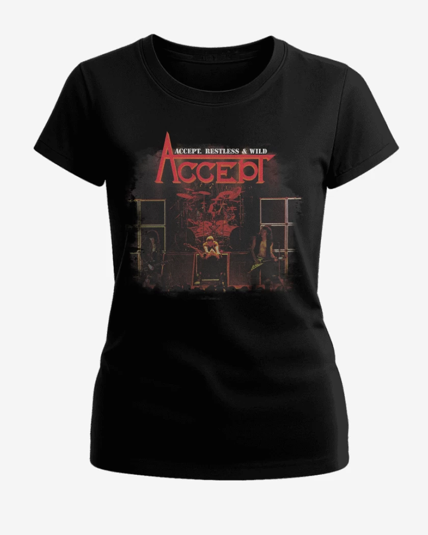 Polera de Mujer Negro de Accept Restless & Wild