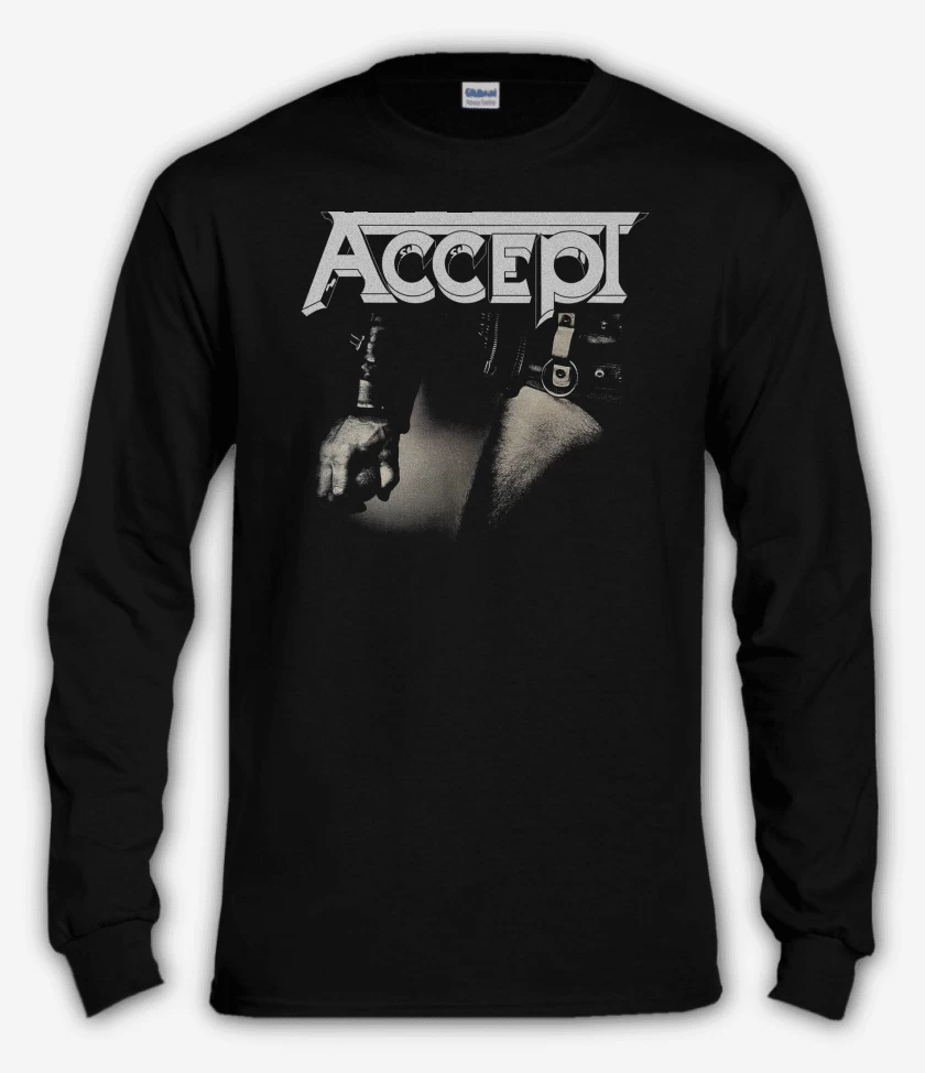 Polera manga larga Negro de Accept Balls to the Wall