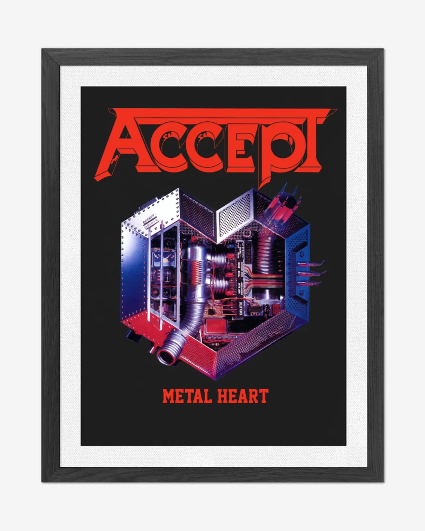 Cuadro decorativo Negro de Accept Metal Heart