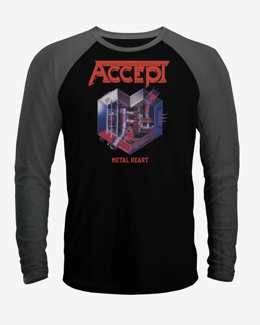 Polera Raglan Accept Metal Heart