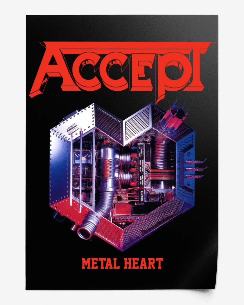 Print Accept Metal Heart
