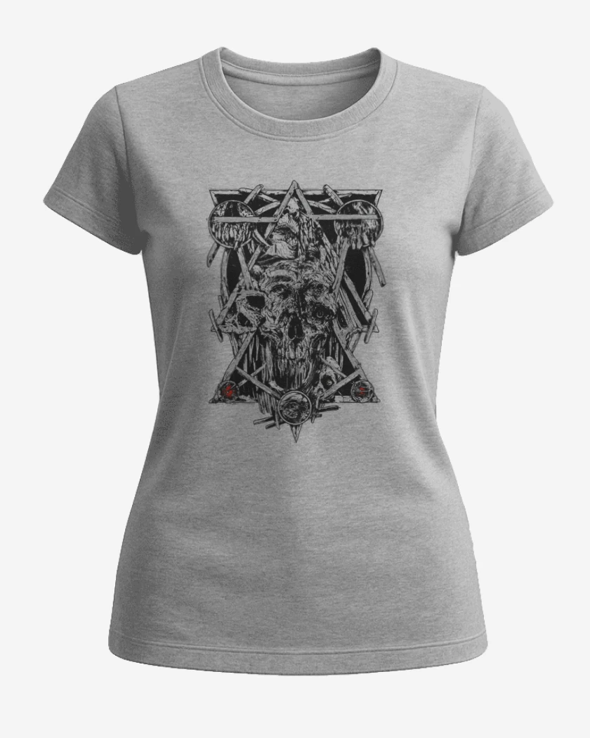 Polera de Mujer Gris Melange de Circles and triangles