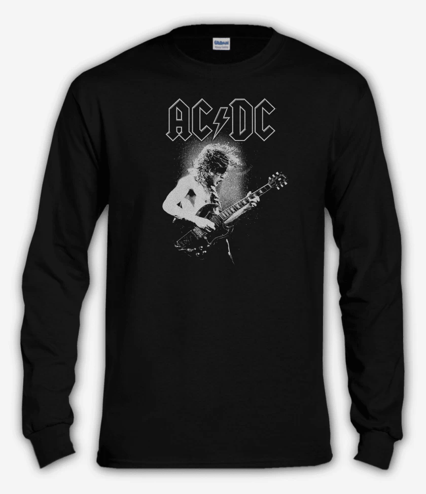 Polera manga larga Negro de AC DC ANGUS