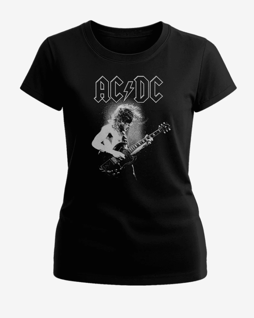 Polera de Mujer Negro de AC DC ANGUS