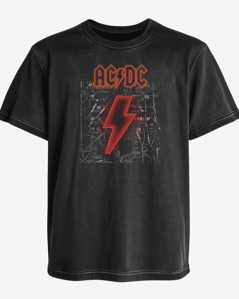 Polera desgastada AC DC POWER UP