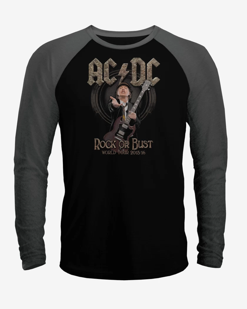 Polera Raglan AC DC ROCK OR BUST