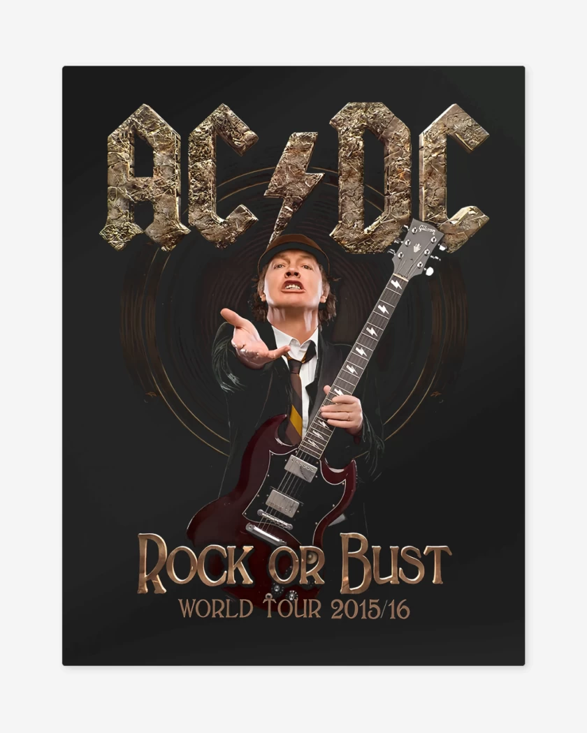 Print metalico AC DC ROCK OR BUST