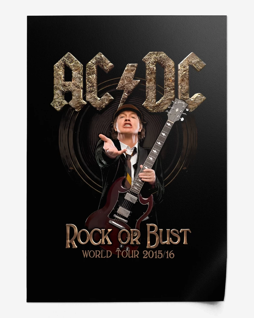 Print AC DC ROCK OR BUST