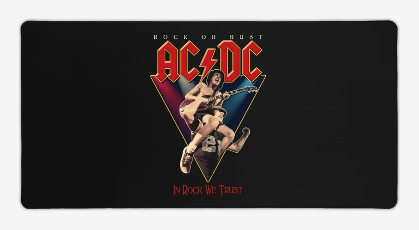 Mouse pad Gamer AC DC IN ROCK WE TRUST