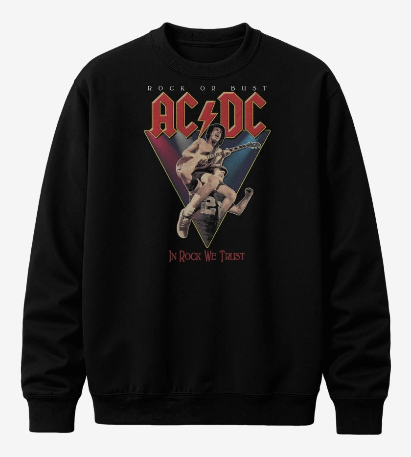 Poleron polo AC DC IN ROCK WE TRUST
