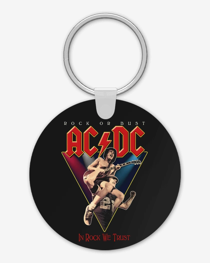 Llavero AC DC IN ROCK WE TRUST