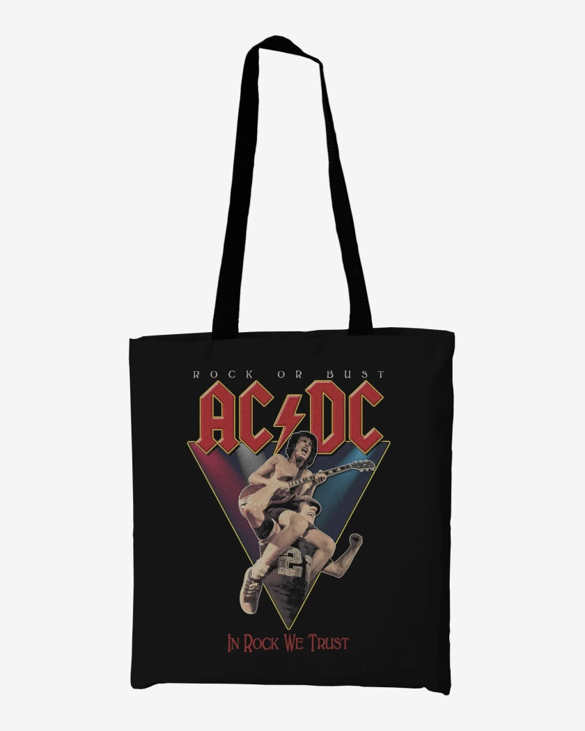Totebag AC DC IN ROCK WE TRUST