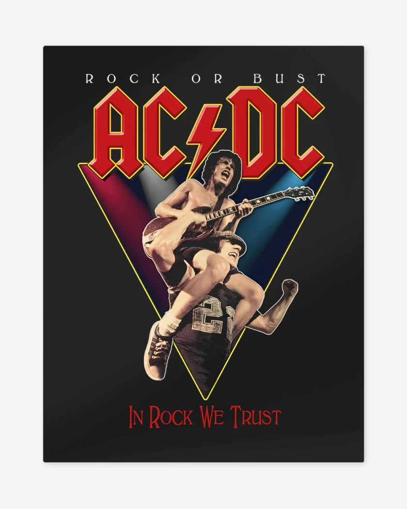 Print metalico AC DC IN ROCK WE TRUST