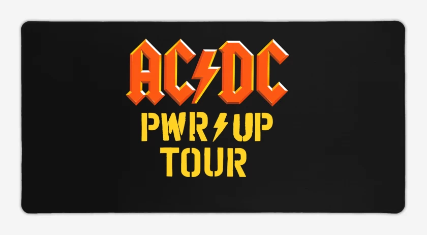Mouse pad Gamer AC DC PWR UP TOUR