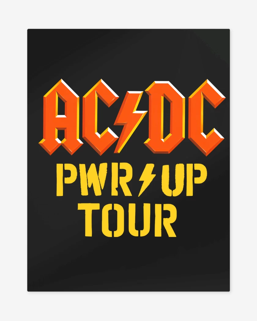 Print metalico AC DC PWR UP TOUR