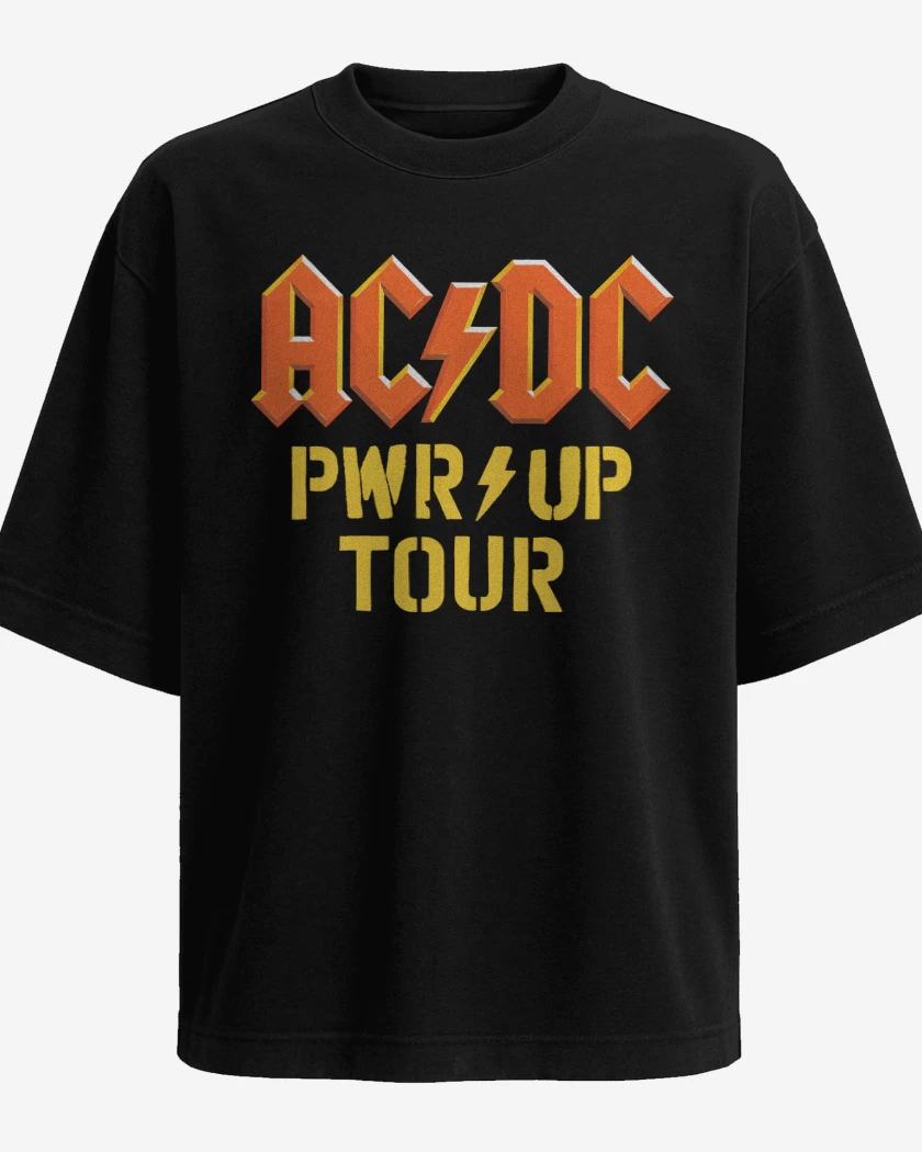 Polera Oversize AC DC PWR UP TOUR
