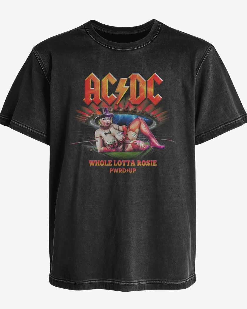 Polera desgastada AC DC Whole Lotta Rosie 