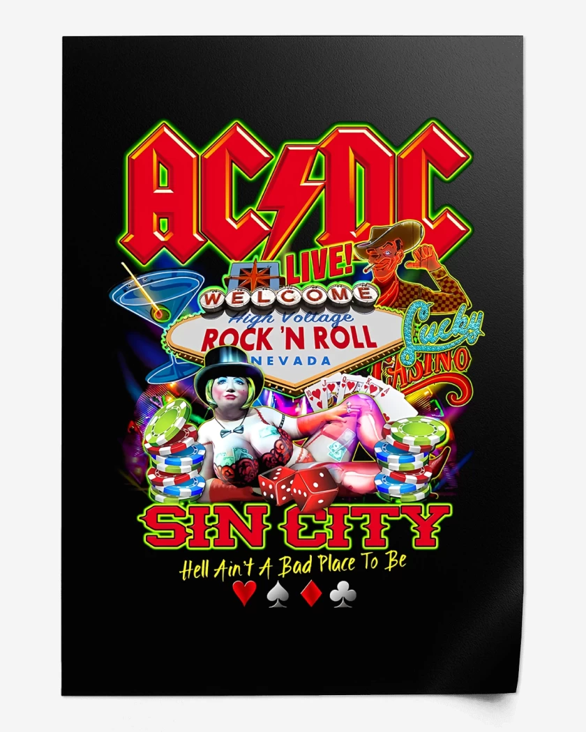 Print AC DC SIN CITY