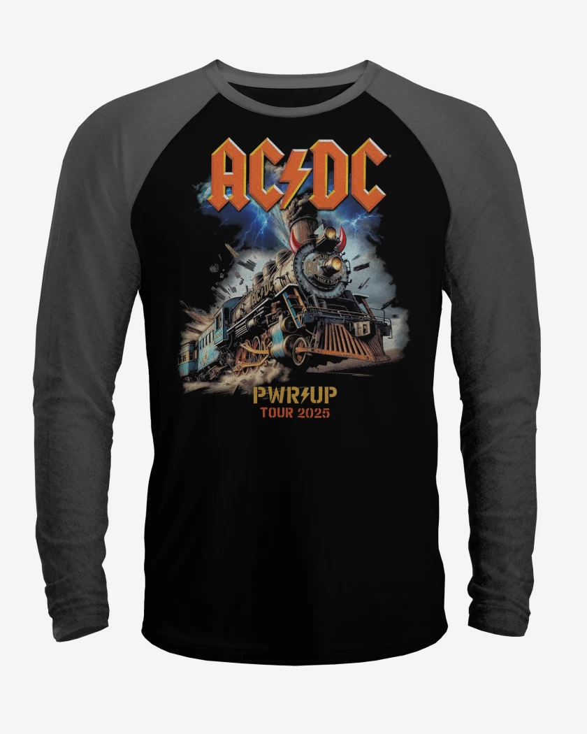 Polera Raglan AC DC ROCK N ROLL TRAIN