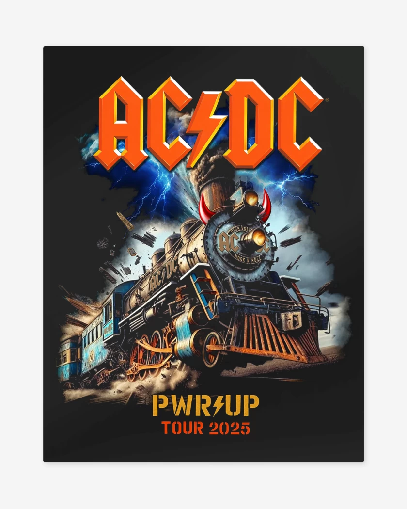 Print metalico AC DC ROCK N ROLL TRAIN