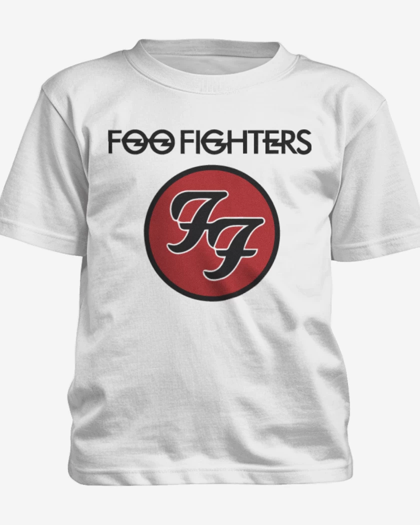 Polera de niño Blanco de Foo Fighters - Logo