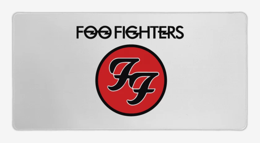 Mouse pad Gamer Blanco de Foo Fighters - Logo