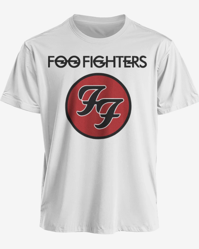 Polera premium Blanco de Foo Fighters - Logo