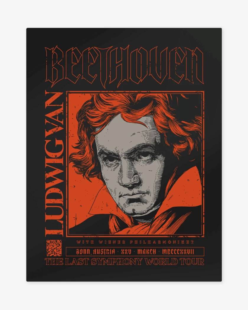 Print metalico Negro de Beethoven