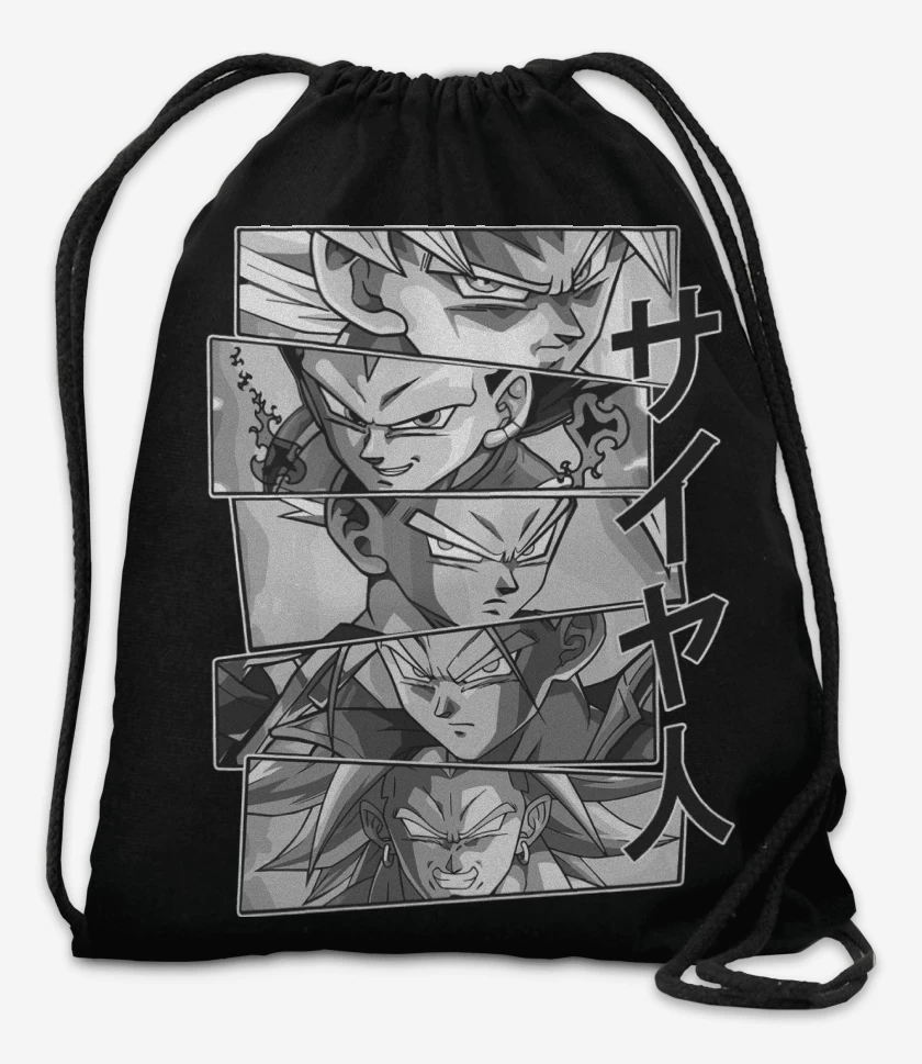 Mochila Negro de Heroes Saiyajines 
