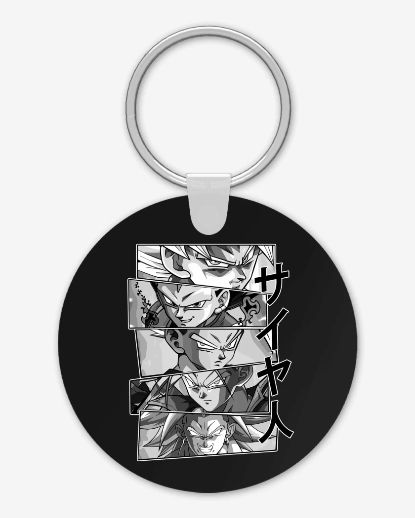 Llavero Negro de Heroes Saiyajines 
