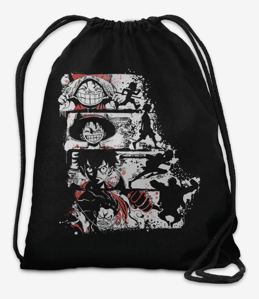 Mochila Negro de Luffy Gears