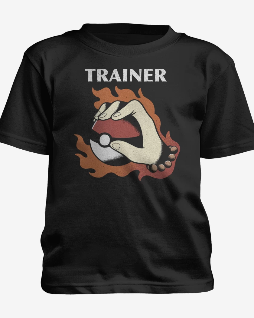 Polera de niño Negro de Entrenador Pokemon