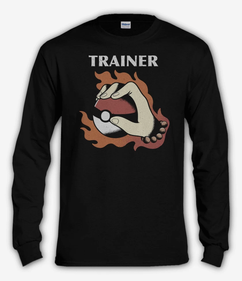 Polera manga larga Negro de Entrenador Pokemon