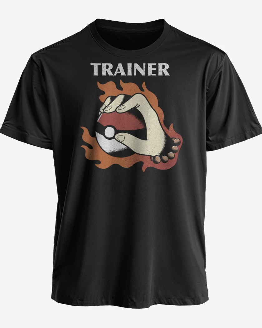 Polera premium Negro de Entrenador Pokemon