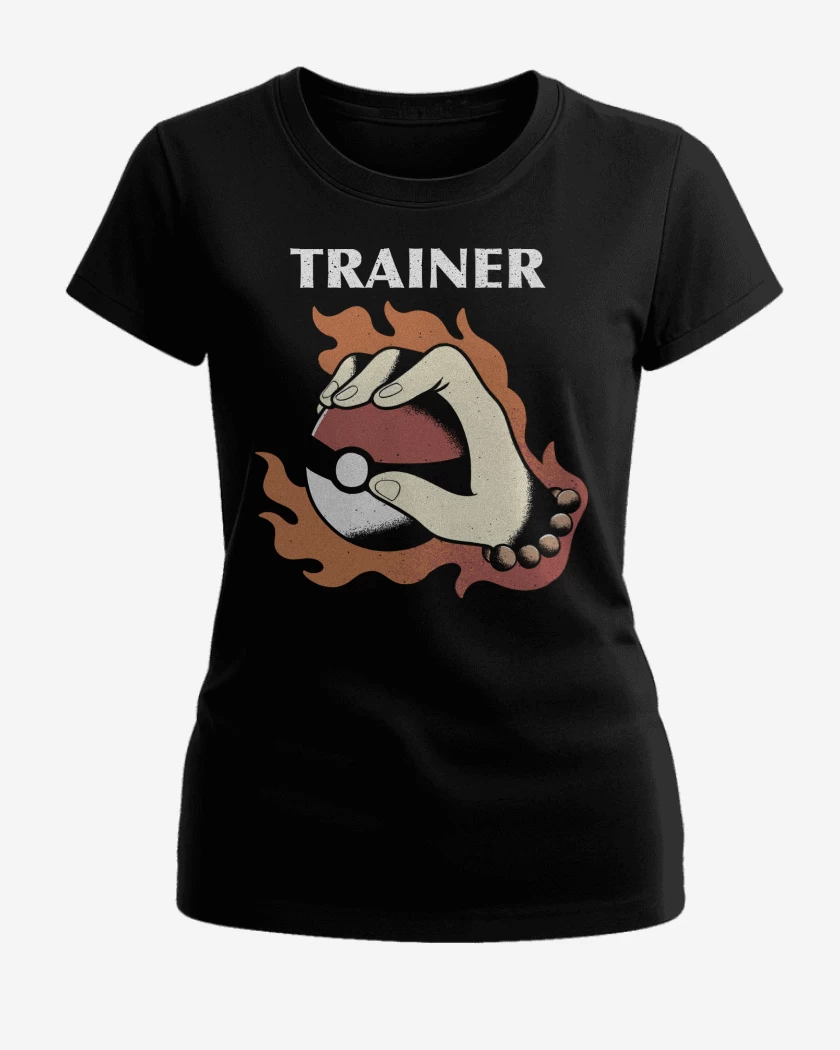 Polera de Mujer Negro de Entrenador Pokemon