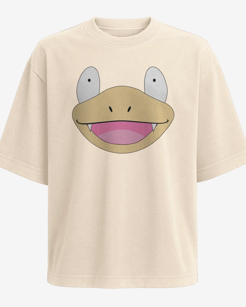Polera Oversize Beige de Slowpoke Face