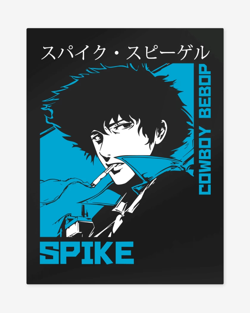 Print metalico Negro de Cowboy Bebop Spike