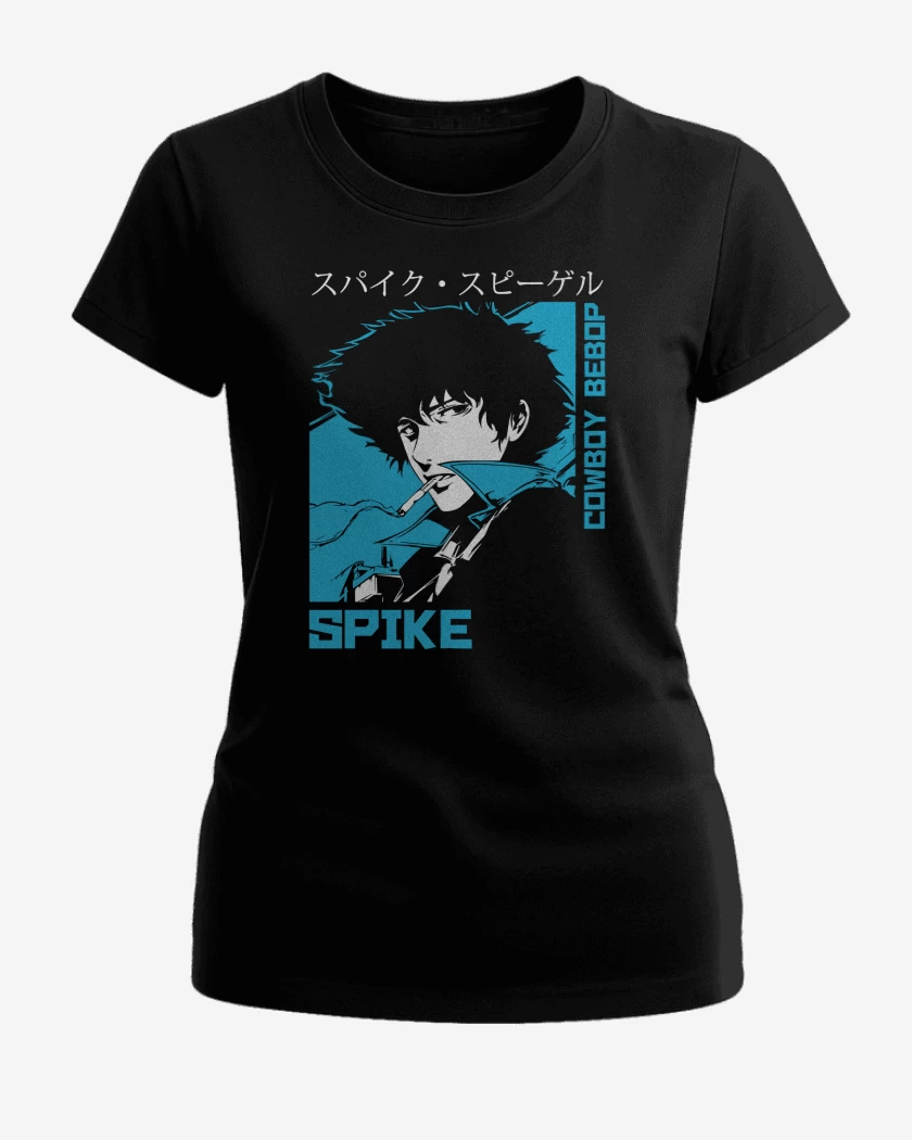Polera de Mujer Negro de Cowboy Bebop Spike