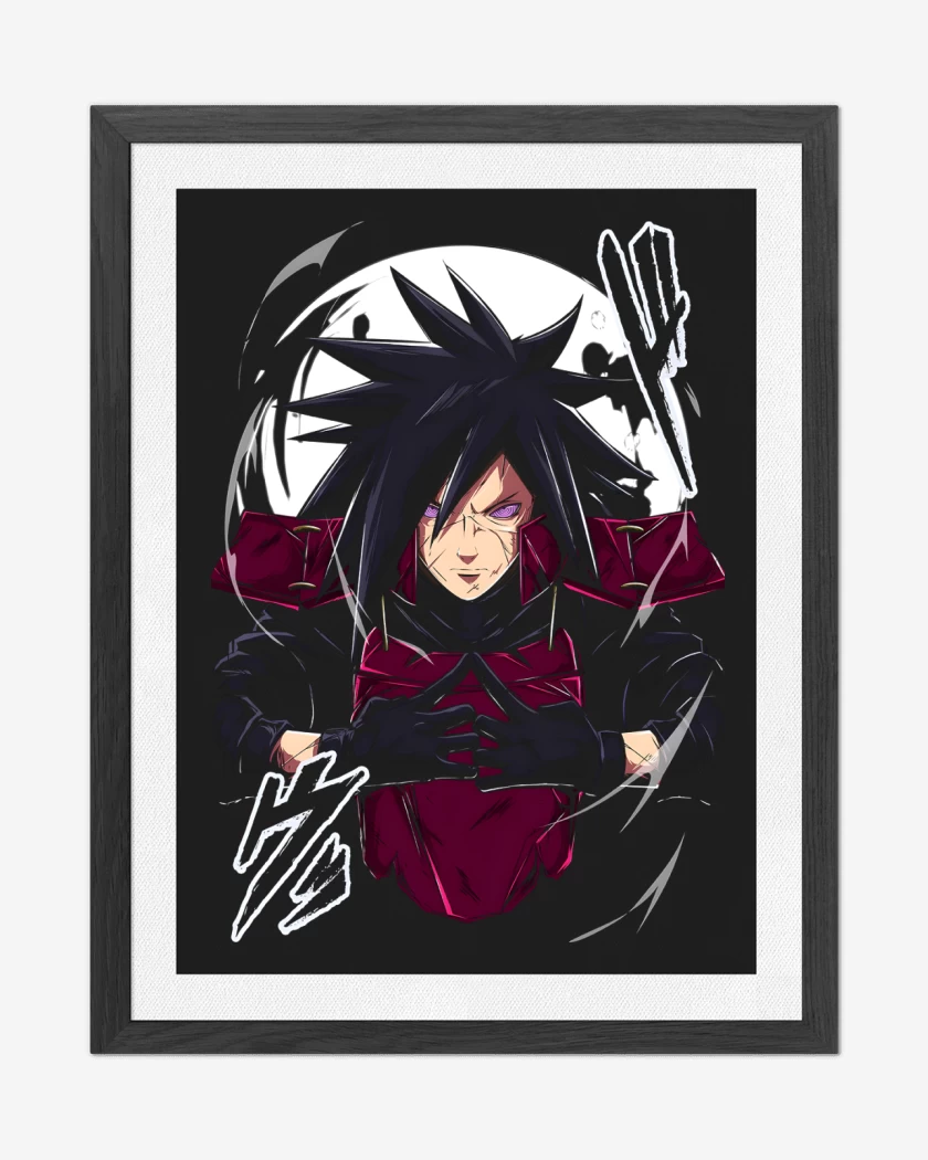 Cuadro decorativo Negro de Naruto Madara Uchiha