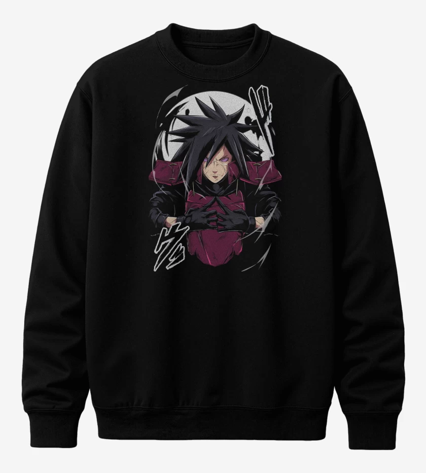 Poleron polo Negro de Naruto Madara Uchiha
