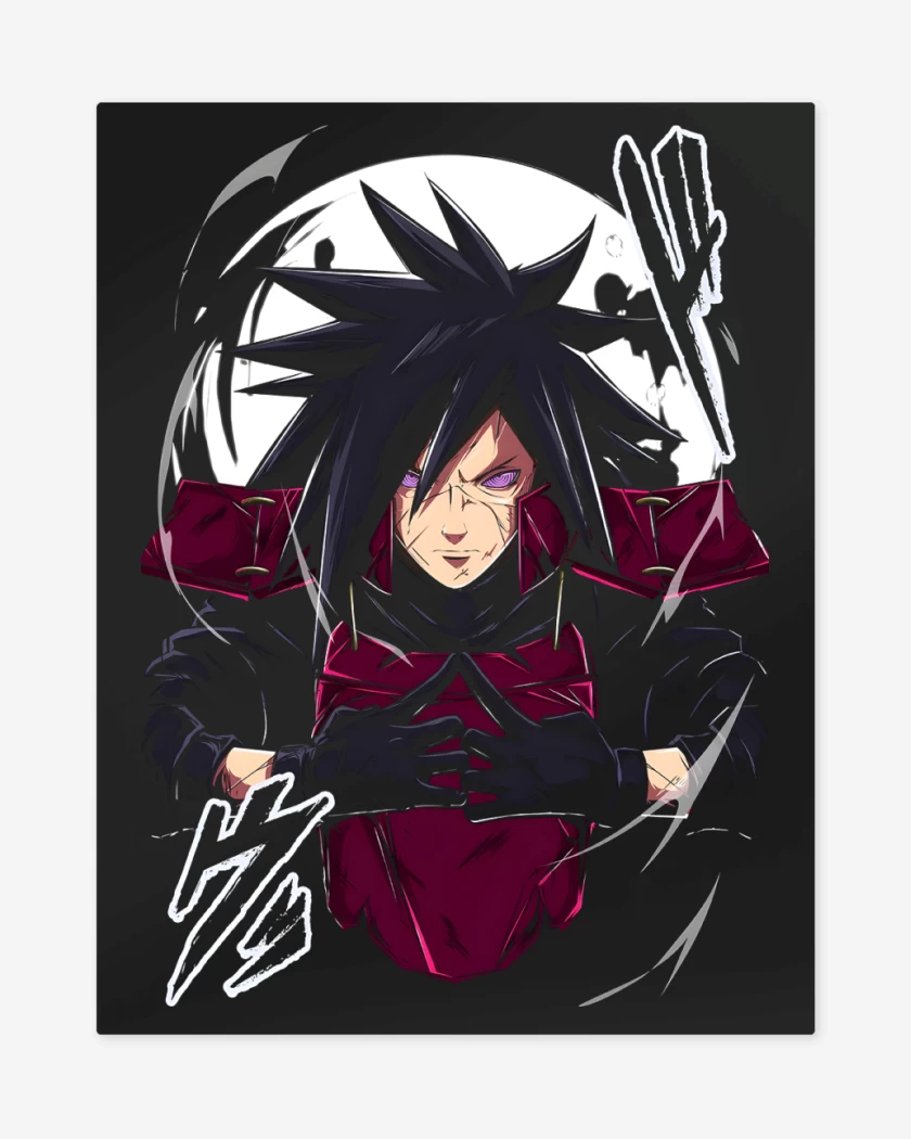 Print metalico Negro de Naruto Madara Uchiha