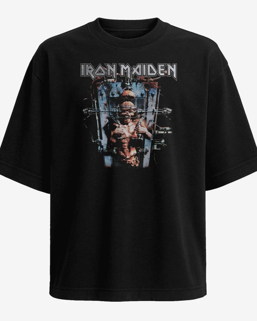 Polera Oversize Negro de Iron Maiden The XFACTOR